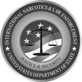 International Narcotics & Law Enforcement Crest - B&W