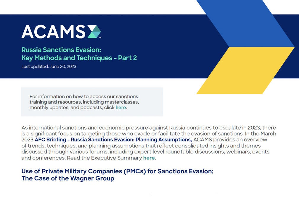 Russia Sanctions Evasion: Key Methods and Techniques – Part 2 thumbnail